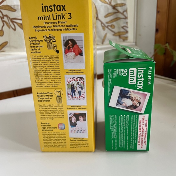 Bundle of Instax mini Link 3 printer + film twin pack - Picture 2 of 3